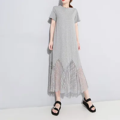 Lace panel mermaid dress