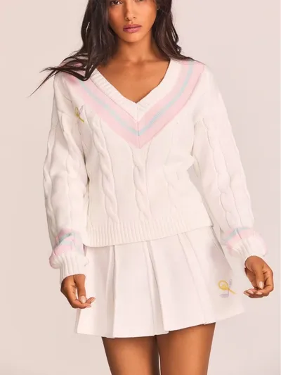 Fall Women's Clothing Pink Sweet Girlish Long Sleeve Gentle Sweater