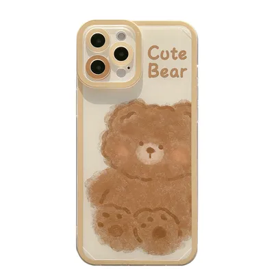 Brown Plush Bear Phone Case Cat Eye