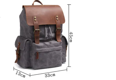 Canvas shoulder bag for men