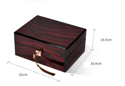 High End Brown Wood Watch Box Single Slot Jewelry Storage Holder Square