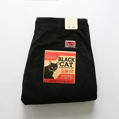 Twill American Cotton Retro Men's Straight Casual Pants