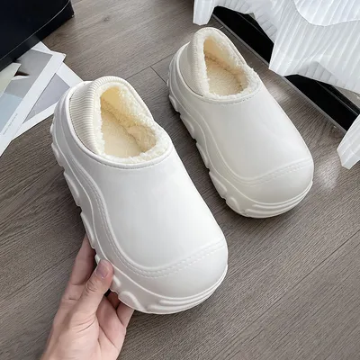 Women's Cotton-padded Shoes Non-slip Warm Shoes Eva Bag Heel