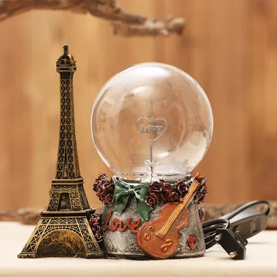 Creative Gift Retro Skull Hand Magic Ball Retro Tower Crafts Flash Static Induction Glass Ball