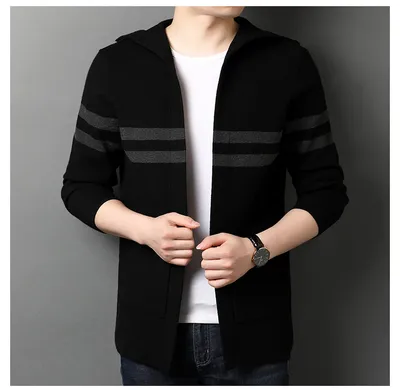 Cardigan Outside Wearing Sweater Thick Coat Men's Casual Knitting