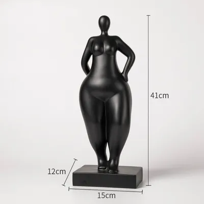 Modern Simple Fat Woman Abstract Figure Sculpture Home Living Room Hotel Window Crafts Furnishings