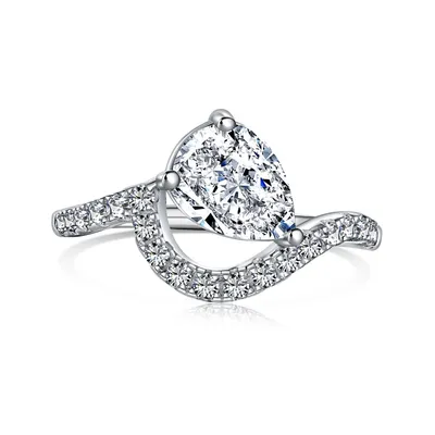 S925 Sterling Silver High Carbon 8A Zircon Ring