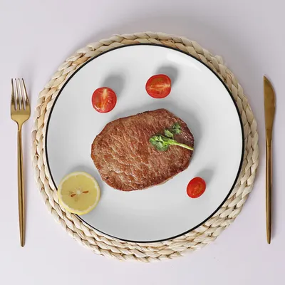Household Round Western Food Knife And Fork Dinner Plate Dessert Plate