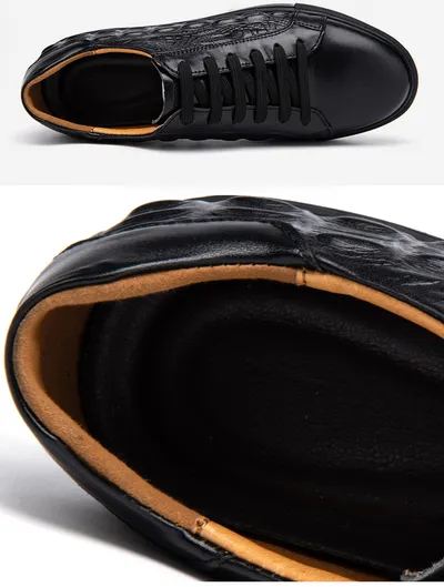 Casual Trend Skate Shoes Pattern Men's Low Trendy Shoes