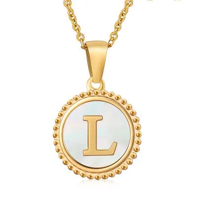 Fashion Stainless Steel Letter Necklace Female