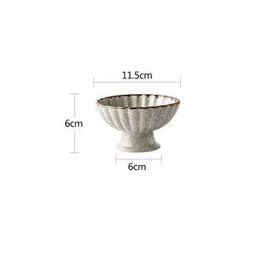 Creative Personality Japanese Retro Ceramic High-footed Bowl