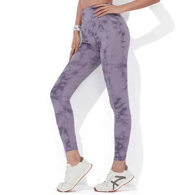 Women's European And American Tie-Dye Printed Yoga Clothing Set