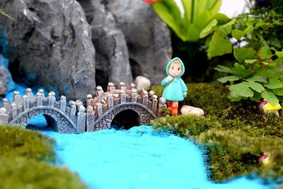 Micro Landscape Ornaments Resin Bridge Craft Ornaments