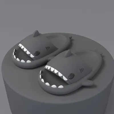 Cartoon Shark Slippers Funny Cutes Soft Slipper Indoor Outdoor  Shoes For Women Men Couples