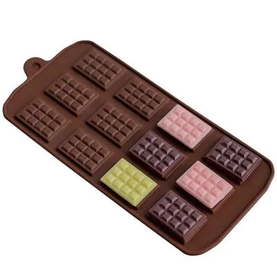 12 Even Waffle Chocolate Silicone Mould Decoration