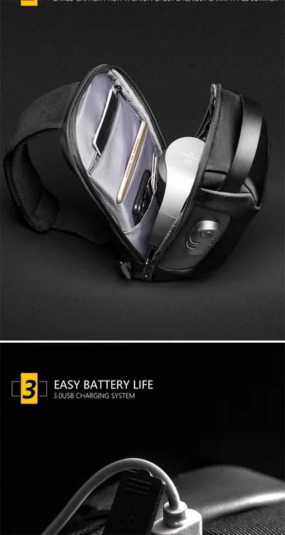 Men  Chest Bag Messenger Bag Anti-theft Shoulder Bags Chest Bag Pack For Male
