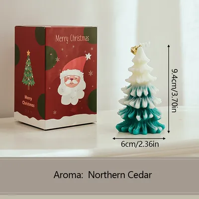Merry Christmas Candle 3D Xmas Tree Shaped Aromatherapy Candles Ornaments Navidad New Year Party
