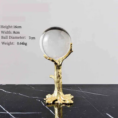 Nordic Light Luxury Metal Crystal Ball Craft Decoration