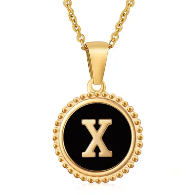 Fashion Stainless Steel Letter Necklace Female