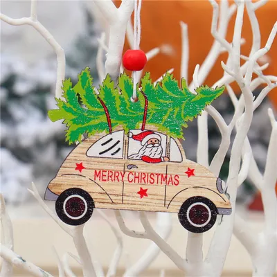 New Christmas Wooden Creative Pendant Decoration Supplies