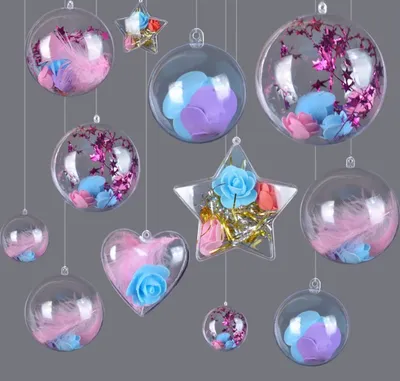 Pendant transparent colored balls
