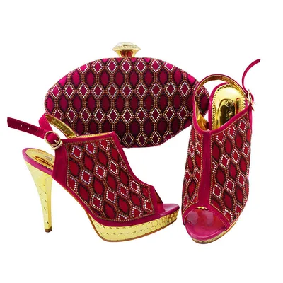 Stiletto European And American Spot Fish Mouth High Heeled Shoes Messenger Bag