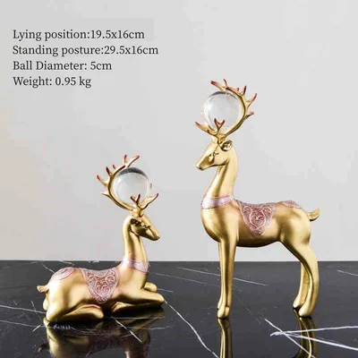 Nordic Light Luxury Metal Crystal Ball Craft Decoration