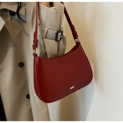 Red Underarm Shoulder Bags For Women New Texture Leather Crossbody Bag Luxury Designer Wedding