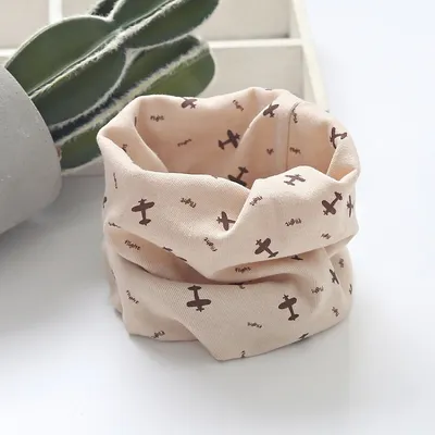 Children's Cartoon Printed Cotton Scarf For Wind And Cold Protection