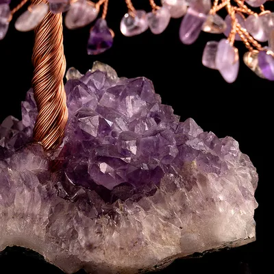 Crystal Zhaocai Tree Pure Handmade Craft Gift Home Decoration