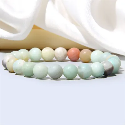 New Men's Bracelet Natural Healing Energy Stretch Bracelet Polished