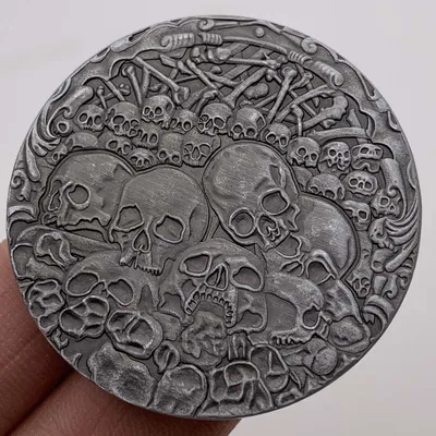 Collect Craft Skull Nickel Silver Coins