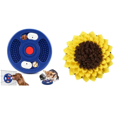 Dog Slow Feeder Device Pet Anti Suffocation Bowl 2 In 1 Treat Puzzle & Lick Mat Anti Slip And Large Capacity Feeder Pet Supplies