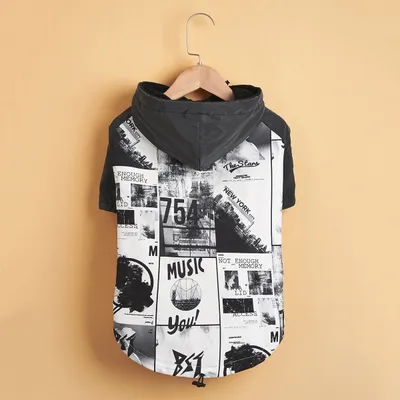 Dog Poker Jacket Reflective Raincoat Pet Cotton