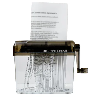 Portable A6 A4 Paper Hand Shredder Manual Straight Cut Home Office