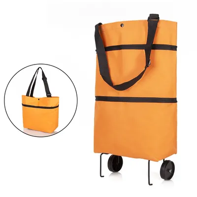 Folding Shopping Carts Reusable Shopping Bags with Wheels