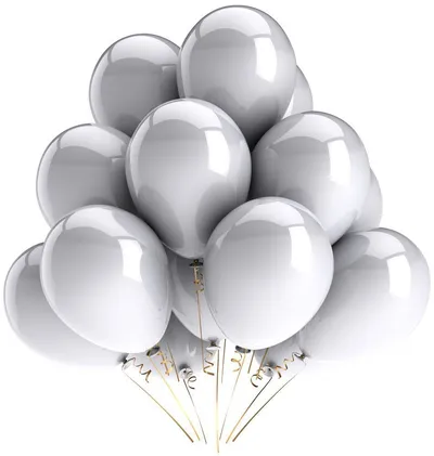Black gold silver white balloon