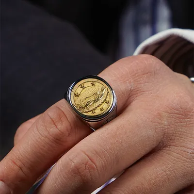 European And American Retro Maria Titanium Steel Ring