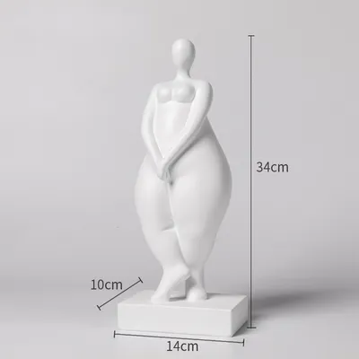 Modern Simple Fat Woman Abstract Figure Sculpture Home Living Room Hotel Window Crafts Furnishings