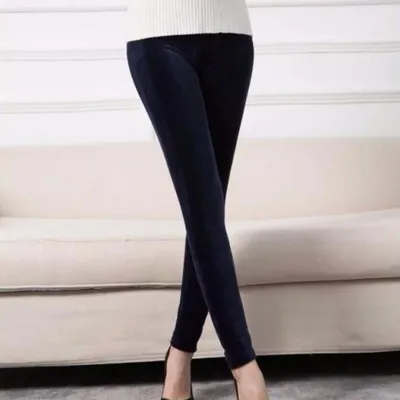 Double-faced Velvet High Stretch Leggings Women's Gold Velvet Slim High Waist