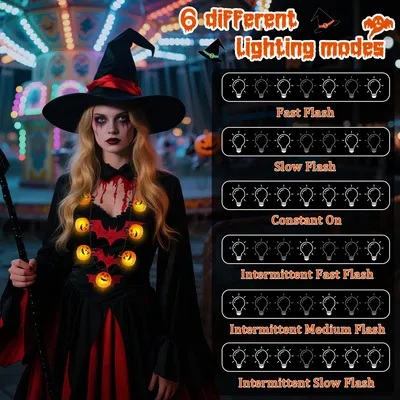 3PCS Halloween Light Up Necklaces, Pumpkin Shaped LED Necklace Halloween Eve Costume Party Accessories 3D Necklace Halloween Accessories For Halloween Party Favors And Supplies Clearance