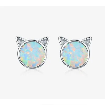 White Gold Plated Cute Animal Earrings