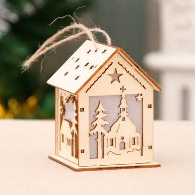 Christmas Led Light Wood Decoration
