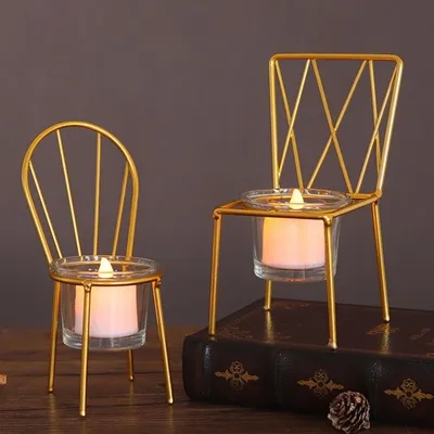 Metal Crafts Seat Candle Holder Decoration Living Room Candlelight Dinner Table Decoration Decoration