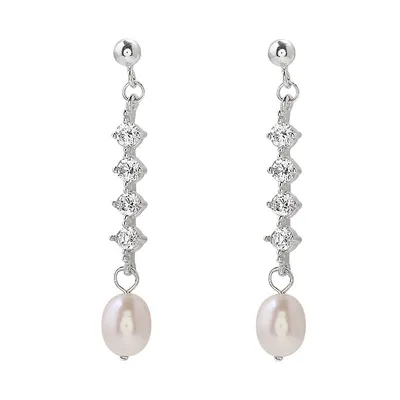 Pearl Earrings Women's Long Temperament