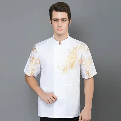 High-grade Chef Work Clothes Men's Dragon Robe Fashion
