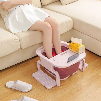 Home Portable Folding Foot Soaking Bucket With Massage