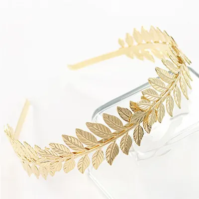 European and American metal leaf headband hair band