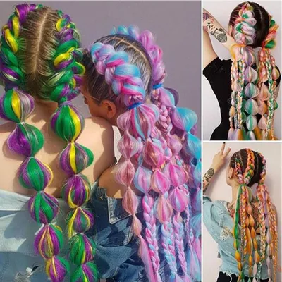 Colorful Synthetic hair Braids Ombre Braiding Hair Extensions 24Inch 100g