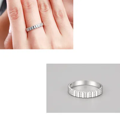 925 Sterling Silver Fashion Exquisite Line Ring